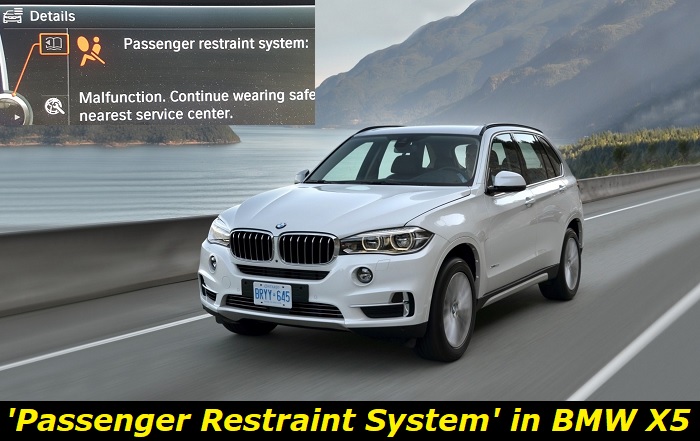 passenger restraint system bmw x5